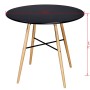 Runder Esstisch aus schwarzem MDF von vidaXL, Küchen- und Esstische - Ref: Foro24-241304, Preis: 159,76 €, Rabatt: %