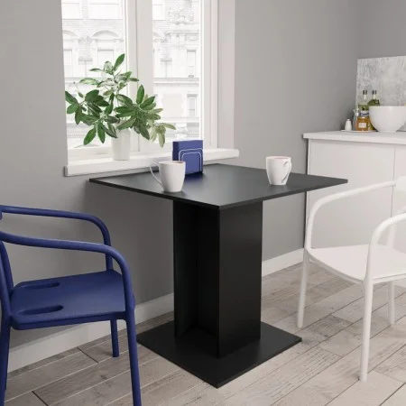 Esstisch aus schwarzem Sperrholz, 80x80x75 cm von vidaXL, Küchen- und Esstische - Ref: Foro24-800253, Preis: 80,68 €, Rabatt: %