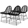 Dining chairs 4 units of black natural rattan by vidaXL, dining chairs - Ref: Foro24-244572, Price: 354,32 €, Discount: %