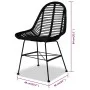 Dining chairs 4 units of black natural rattan by vidaXL, dining chairs - Ref: Foro24-244572, Price: 354,32 €, Discount: %