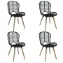 Esszimmerstühle 4 Einheiten aus schwarzem Naturrattan von vidaXL, Essstühle - Ref: Foro24-246808, Preis: 346,06 €, Rabatt: %