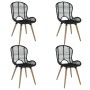 Esszimmerstühle 4 Einheiten aus schwarzem Naturrattan von vidaXL, Essstühle - Ref: Foro24-246808, Preis: 329,22 €, Rabatt: %