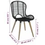 Esszimmerstühle 4 Einheiten aus schwarzem Naturrattan von vidaXL, Essstühle - Ref: Foro24-246808, Preis: 346,06 €, Rabatt: %