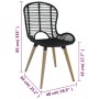 Esszimmerstühle 4 Einheiten aus schwarzem Naturrattan von vidaXL, Essstühle - Ref: Foro24-246808, Preis: 329,22 €, Rabatt: %