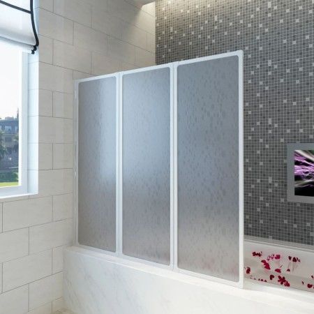 Duschwand mit 3 klappbaren Paneelen, 141 x 130 cm von vidaXL, Duschtüren - Ref: Foro24-140785, Preis: 153,05 €, Rabatt: %