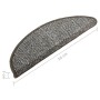Alfombras de peldaños de escalera 15 uds antracita 56x17x3 cm