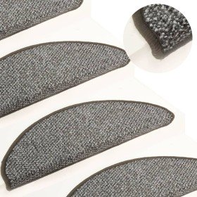 Alfombras de peldaños de escalera 15 uds antracita 65x25 cm