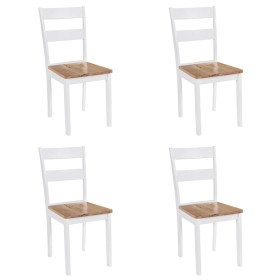 Dining chairs 4 units solid white rubber wood by vidaXL, dining chairs - Ref: Foro24-245369, Price: 247,06 €, Discount: %
