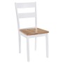 Sillas de comedor 4 unidades madera maciza de caucho blanco de vidaXL, Sillas de comedor - Ref: Foro24-245369, Precio: 247,06...