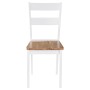 Sillas de comedor 4 unidades madera maciza de caucho blanco de vidaXL, Sillas de comedor - Ref: Foro24-245369, Precio: 247,06...