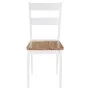 Sillas de comedor 4 unidades madera maciza de caucho blanco de vidaXL, Sillas de comedor - Ref: Foro24-245369, Precio: 242,73...