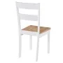 Sillas de comedor 4 unidades madera maciza de caucho blanco de vidaXL, Sillas de comedor - Ref: Foro24-245369, Precio: 242,73...