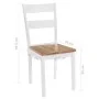 Sillas de comedor 4 unidades madera maciza de caucho blanco de vidaXL, Sillas de comedor - Ref: Foro24-245369, Precio: 242,73...