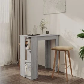 Sonoma gray high table with shelf 102x50x103.5 cm by vidaXL, Kitchen and dining tables - Ref: Foro24-812964, Price: 67,63 €, ...