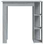 Sonoma grauer Hochtisch mit Ablage 102x50x103,5 cm von vidaXL, Küchen- und Esstische - Ref: Foro24-812964, Preis: 66,59 €, Ra...