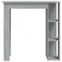 Sonoma gray high table with shelf 102x50x103.5 cm by vidaXL, Kitchen and dining tables - Ref: Foro24-812964, Price: 67,63 €, ...
