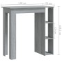 Sonoma grauer Hochtisch mit Ablage 102x50x103,5 cm von vidaXL, Küchen- und Esstische - Ref: Foro24-812964, Preis: 66,59 €, Ra...