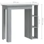 Sonoma gray high table with shelf 102x50x103.5 cm by vidaXL, Kitchen and dining tables - Ref: Foro24-812964, Price: 67,63 €, ...