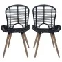 Dining chairs 2 units black natural rattan by vidaXL, dining chairs - Ref: Foro24-246807, Price: 169,48 €, Discount: %
