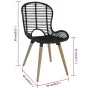 Dining chairs 2 units black natural rattan by vidaXL, dining chairs - Ref: Foro24-246807, Price: 169,48 €, Discount: %