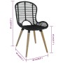 Esszimmerstühle 2 Einheiten aus schwarzem Naturrattan von vidaXL, Essstühle - Ref: Foro24-246807, Preis: 171,95 €, Rabatt: %