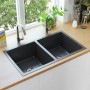 Handmade kitchen sink black stainless steel by vidaXL, Sinks - Ref: Foro24-145085, Price: 175,46 €, Discount: %