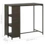 Bar table storage shelf 120x60x110cm brown synthetic rattan by vidaXL, Kitchen and dining tables - Ref: Foro24-313475, Price:...