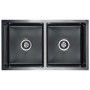 Handgefertigte Küchenspüle aus schwarzem Edelstahl von vidaXL, Sinkt - Ref: Foro24-145085, Preis: 175,46 €, Rabatt: %