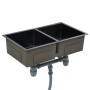 Handgefertigte Küchenspüle aus schwarzem Edelstahl von vidaXL, Sinkt - Ref: Foro24-145085, Preis: 175,46 €, Rabatt: %