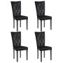 Esszimmerstühle 4 Einheiten aus schwarzem Samt von vidaXL, Essstühle - Ref: Foro24-246487, Preis: 352,41 €, Rabatt: %
