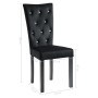 Sillas de comedor 4 unidades terciopelo negro de vidaXL, Sillas de comedor - Ref: Foro24-246487, Precio: 369,80 €, Descuento: %