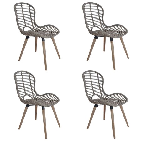 Esszimmerstühle 4 Einheiten naturbraunes Rattan von vidaXL, Essstühle - Ref: Foro24-246854, Preis: 277,05 €, Rabatt: %