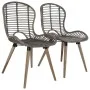 Sillas de comedor 4 unidades ratán marrón natural de vidaXL, Sillas de comedor - Ref: Foro24-246854, Precio: 274,13 €, Descue...