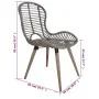 Sillas de comedor 4 unidades ratán marrón natural de vidaXL, Sillas de comedor - Ref: Foro24-246854, Precio: 274,13 €, Descue...