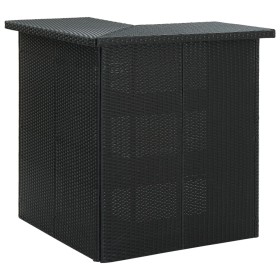 Black synthetic rattan corner bar table 100x50x105 cm by vidaXL, Kitchen and dining tables - Ref: Foro24-313481, Price: 338,2...