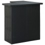 Schwarzer Eck-Stehtisch aus synthetischem Rattan, 100 x 50 x 105 cm von vidaXL, Küchen- und Esstische - Ref: Foro24-313481, P...