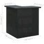 Schwarzer Eck-Stehtisch aus synthetischem Rattan, 100 x 50 x 105 cm von vidaXL, Küchen- und Esstische - Ref: Foro24-313481, P...