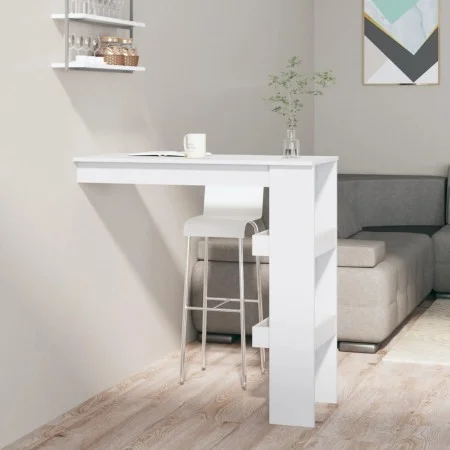 Mesa de bar de pared madera contrachapada blanco 102x45x103,5cm by vidaXL, Kitchen and dining tables - Ref: Foro24-811787, Pr...