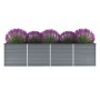 Arriate de jardín de acero galvanizado gris 320x80x77 cm de vidaXL, Maceteros y jardineras - Ref: Foro24-44844, Precio: 107,7...