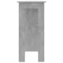 Bar table with concrete gray plywood shelf 102x50x103.5cm by vidaXL, Kitchen and dining tables - Ref: Foro24-809462, Price: 6...