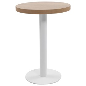 Mesa de bistró MDF marrón claro 60 cm