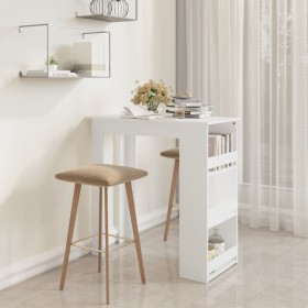White plywood storage shelf bar table 102x50x103.5cm by vidaXL, Kitchen and dining tables - Ref: Foro24-809467, Price: 85,26 ...
