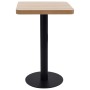 Hellbrauner MDF Bistrotisch 50x50 cm von vidaXL, Küchen- und Esstische - Ref: Foro24-286427, Preis: 136,21 €, Rabatt: %