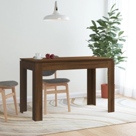 Mesa de comedor madera de ingeniería marrón roble 120x60x76 cm