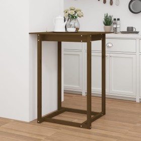 High bar table solid honey brown pine wood 80x80x110 cm by vidaXL, Kitchen and dining tables - Ref: Foro24-822185, Price: 96,...