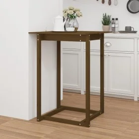 High bar table solid honey brown pine wood 80x80x110 cm by vidaXL, Kitchen and dining tables - Ref: Foro24-822185, Price: 95,...