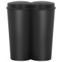 Cubo de basura doble negro 50 L