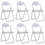 Folding dining chairs 6 units white synthetic leather by vidaXL, dining chairs - Ref: Foro24-284409, Price: 133,37 €, Discoun...