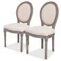 Dining chairs 2 units cream fabric by vidaXL, dining chairs - Ref: Foro24-244087, Price: 251,29 €, Discount: %