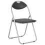 Klappbare Esszimmerstühle 2 Einheiten aus schwarzem Kunstleder von vidaXL, Essstühle - Ref: Foro24-284407, Preis: 69,22 €, Ra...